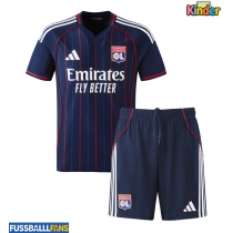 Olympique Lyonnais Auswärts Trikotsatz Kinder 2025-26 Kurzarm (+ Kurze Hosen)